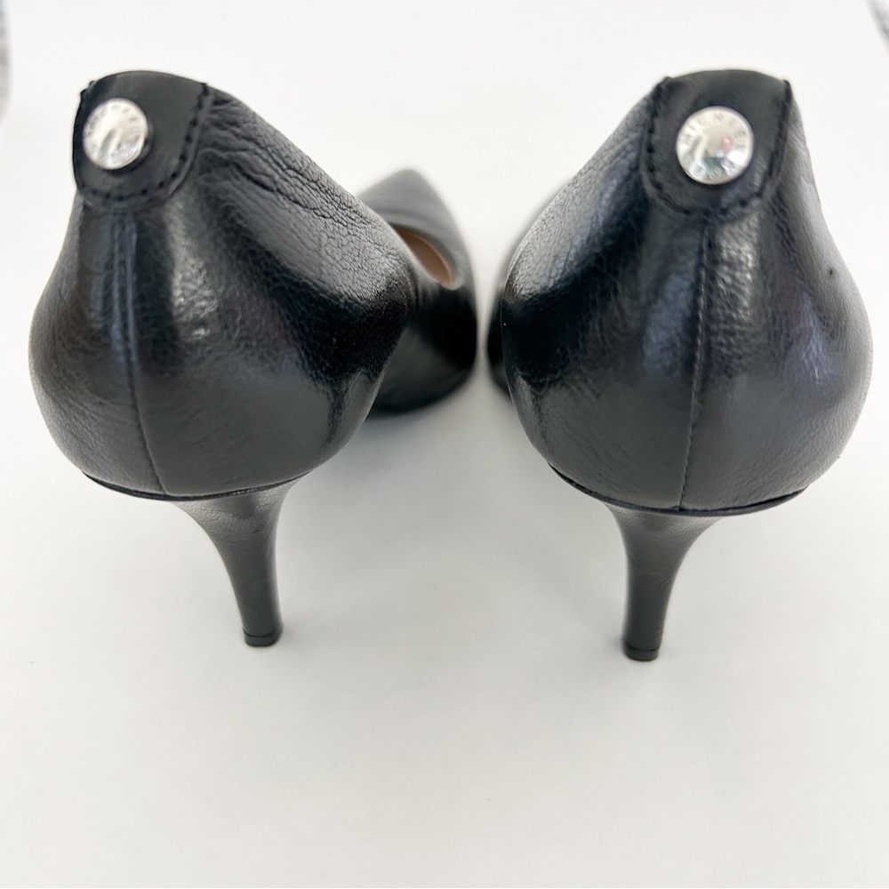 MICHAEL KORS Black leather Pumps Pointed Toe Size 7.5 Career Office - Picture 5 of 11